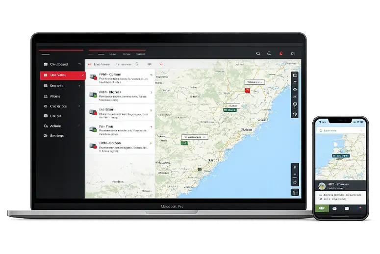 Real-time GPS fleet tracking dashboard for vehicle management